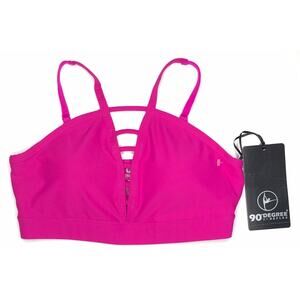 90 Degree by Reflex Women’s Size M Magenta 'Prove Them Wrong' Sports Bra